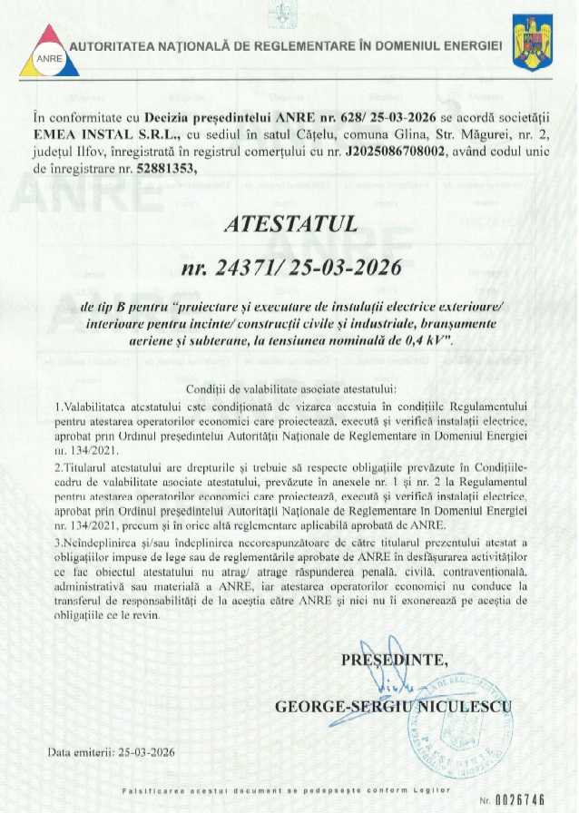Autorizație ANRE