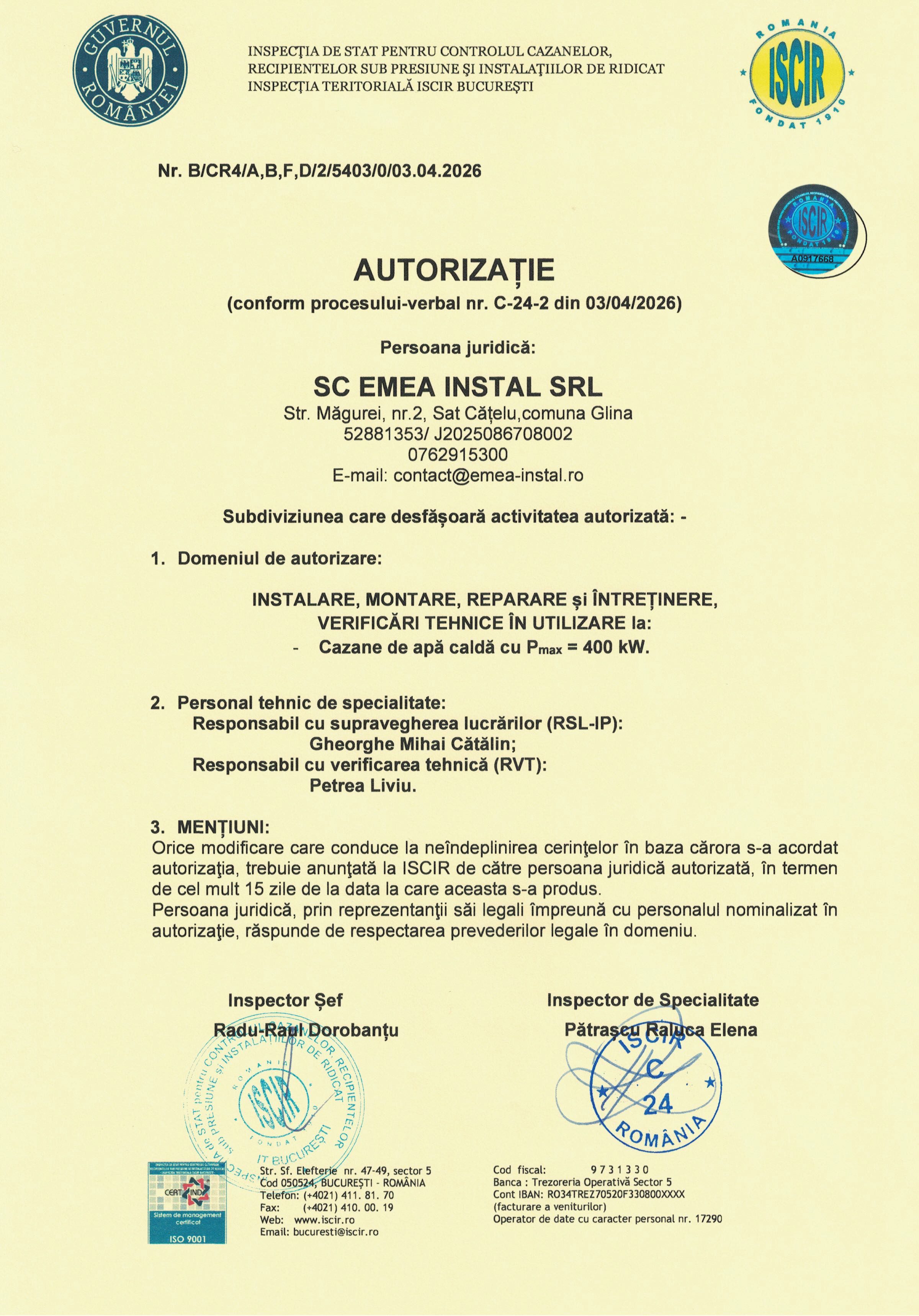 Autorizație ISCIR